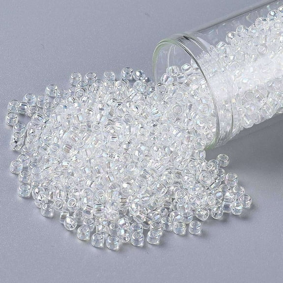 TOHO Round Seed Beads Japanese Seed Beads (161) Transparent AB Crystal 8/0 3mm Hole: 1mm about 222pcs/10g