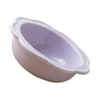 Elevated Ceramic Cat Bowls – 15° Tilted Design, Anti-Vomiting & Whisker Friendly, Dishwasher Safe, 6.3 Inch Cloud White