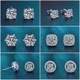 thumbnail image 2 of Z.LP 2 Carat Square Cut Moissanite Men's Cluster Stud Earrings in, 2 of 6
