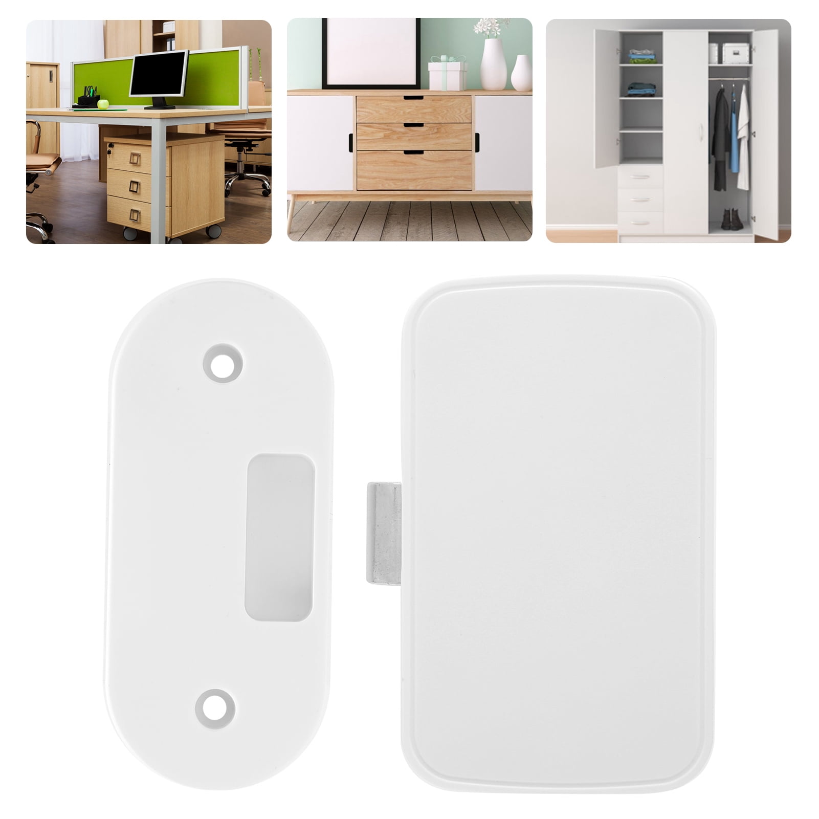 LAZIOEGR Keyless Smart Cabinet Lock Bluetooth App Unlock Punch-Free Anti-Theft Invisible Lock for Home Office File Drawer Wardrobe