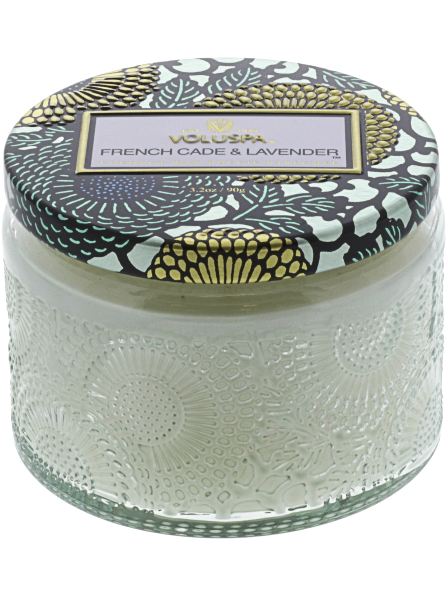 Voluspa Petite Candle In Colored Jar French Cade And Lav VOL7244