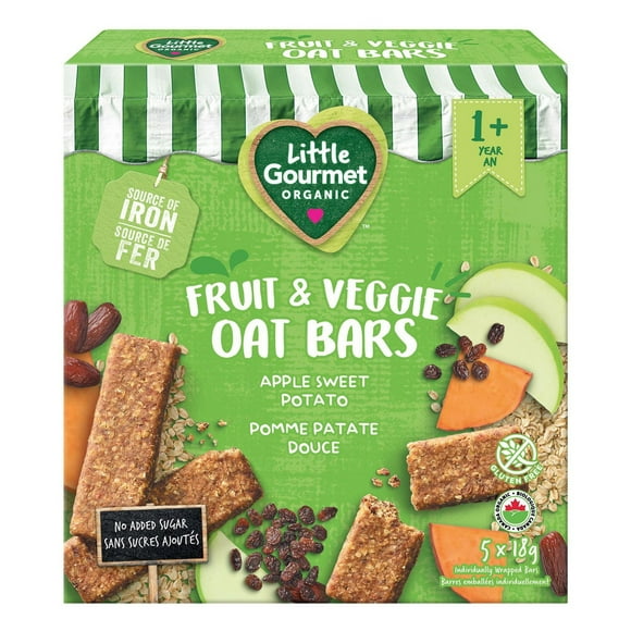 Little Gourmet Organic Fruit & Veggie Oat Bars Apple Sweet Potato