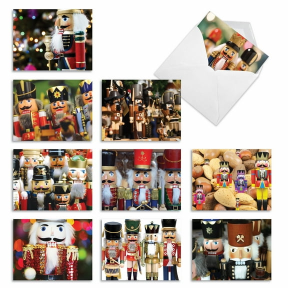 Pack of 10 Merry Christmas Note Cards with Envelopes (4 x 5.12 Inch) - MERRY CRACKERS M2269