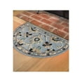 thumbnail image 3 of LR Home Daisey 2'3" x 3'10" Blue/Gray Trellis Wool Hearth Indoor Area Rug, 3 of 6