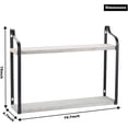 thumbnail image 2 of Haitral 2-Tier Floating Wall Mounted Shelves Rustic Wood Storage Hanging Shelf Wall Décor Gray, 2 of 7
