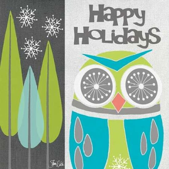 Retro Holiday Owl I