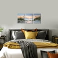 thumbnail image 4 of Set of 3 Beach Sunset Decor Wall Art Ocean Landscape Pictures Canvas Prints for Home Living Room Walls Decoration with Framed 12x16, 4 of 6