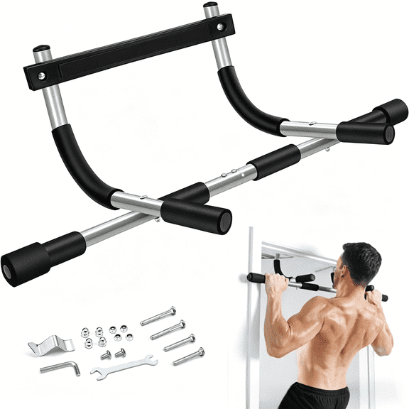 Upgrade Pull Up Bar for Doorway, Max Capacity 440 lbs Chin Up Bar, Portable Upper Body Workout Bar, Hanging Bar for Exercise, Pullup Bars for Home