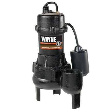 Cast Iron Water - WAYNE RPP50 1/2 HP Cast Iron Submersible Sewage Pump with Automatic Switch