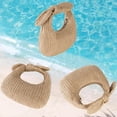 thumbnail image 5 of CAILDANL Straw Clutch Purse Bow Summer Beach Bag Dumpling Evening Handbag, 5 of 8