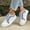 White, variant on Mfakffe Orthopedic Shoes for Women Breathable Summer Flats Soft Non Slip Round Toe Sneakers Black 6.5 Wide(EU:37)