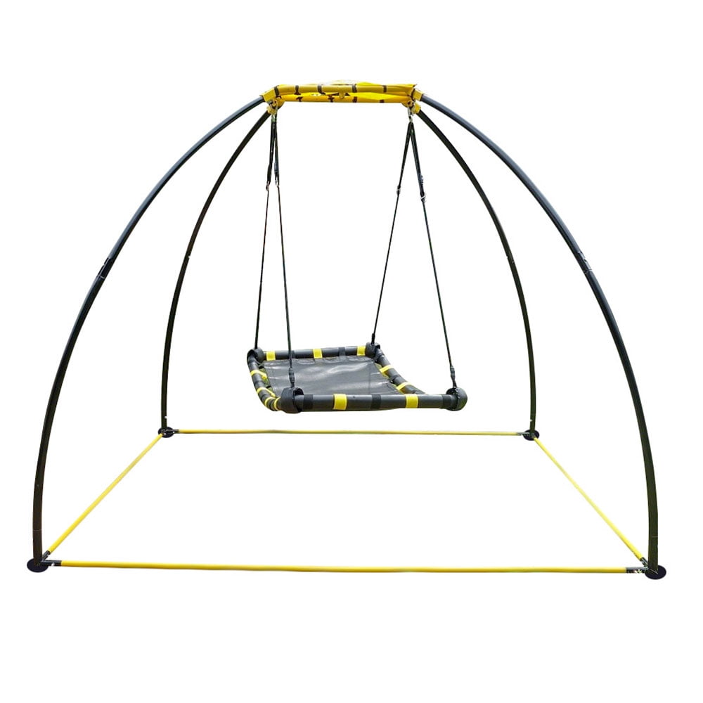 Yellow Jumpking JKBK-UFO Backyard 360 Degree Adjustable Height UFO Swing Set 