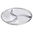 thumbnail image 1 of 1pc Creative Glass Dish Breakfast Plate Three-grid Plate Fruit Salad Plate, 1 of 8