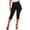 #01 Black 【Mix, Match & Rotate: Stock Up on Daily Colors】, variant on Women's Polka Dot Capri Pants, High Waist Stretchy Slim Fit Fabric, Daily Layering Casual Summer | TruHer,Black L