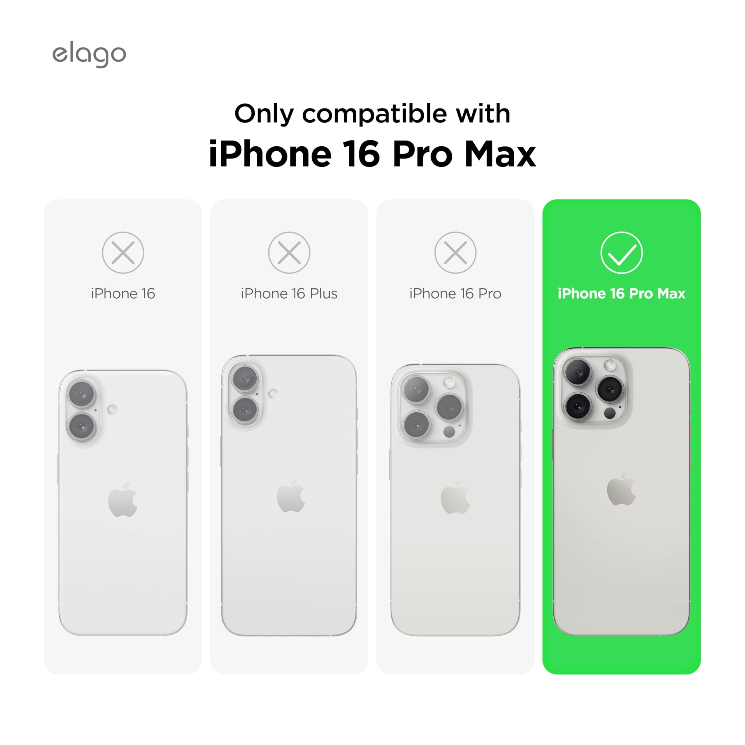 elago Magnetic Leather Case Compatible with iPhone 16 Pro Max Case, Compatible with All MagSafe Accessories, 6.9 inch - Built-in Magnets, Vegan Leather, Shockproof, Water-Resistant [Light Grey]
