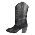 thumbnail image 3 of BOTA VAQUERA LEON MUJER NEGRO PIEL 554 LEON  554p, 3 of 4