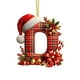 thumbnail image 1 of Adornos Navideños con Monograma Acrílico de 26 Letras y Gorro de Papá Noel | Adornos Colgantes 2D para Árbol de Navidad | Decoración Navideña para El Hogar | Adornos Navideños Multiusos para Chimenea, 1 of 5