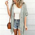 thumbnail image 3 of Breezora Women's Hollow Out Knit Cardigan Short Sleeve Fringe Tassel Lightweight Cover Up Shawl Wrap for Summer, 3 of 10