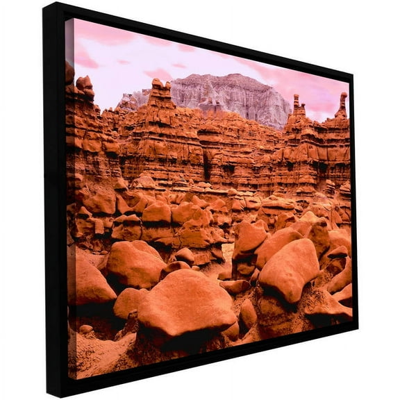 ArtWall Dean Uhlinger "Goblin Valley Dusk" Floater Framed Gallery-Wrapped Canvas