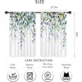 thumbnail image 2 of Blue Eucalyptus Leaves Kitchen Curtains Rustic Floral Spring Farmhouse Watercolor Botanical Plant Rod Pocket Nature Bathroom Bedroom Living Room Treatment Fabric 2 Panels 27.5Wx39H Inch, 2 of 6