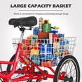 thumbnail image 4 of ABORON 20/24/26 inch 7 Speed Adult Folding Tricycles with Basket, 3-Wheels Cruiser Bike, Camping Folding Trikes for Women, Men, Seniors, 4 of 10