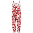 thumbnail image 4 of Jewelreauty Toddler Girl Cute One Piece Jumpsuit Sleeveless Strap Tie Dye Rompers Summer Outfits with Pockets (3-4 Years, B Red), 4 of 5