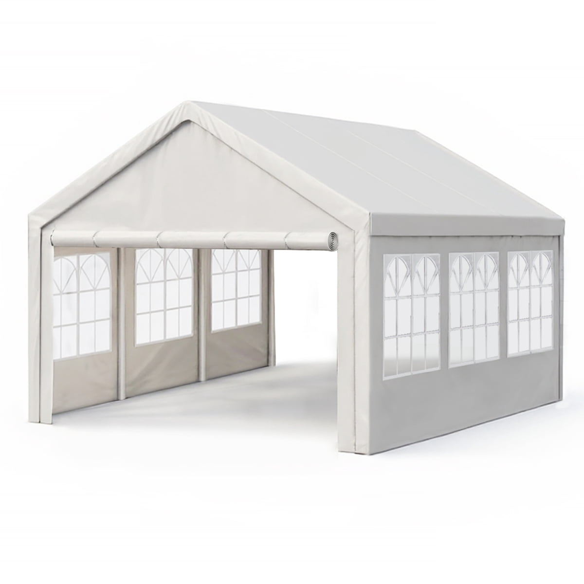 10x20 Ft Carport Car Canopy Party Tent with Removable Sidewalls, Outdoor Gazebo for Wedding & BBQ