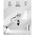 thumbnail image 4 of Ergounion Monitor Wall Mount For Flat Or Curved Screens Up To 38" Within 25 Lbs, Full Motion Adjustable Monitor Arm Wall Mount With Cable Management, Vesa 75X75/100X100Mm, Silver, 4 of 5
