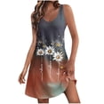 thumbnail image 1 of Vestidos de Verano con Cuello en V para Mujeres 2025 Casual con Bolsillos Boho Beach Camisetas Vestido Tanque Suelto, 1 of 7