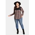 thumbnail image 4 of Top RITERA para mujer, talla grande, manga larga, encaje cuadriculado, 4XL, 4 of 6