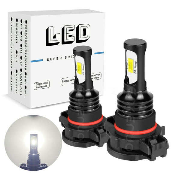 2504/5202 LED Fog light Bulbs for 2007-2019 Chevy Silverado 1500 2500 HD 6000K White