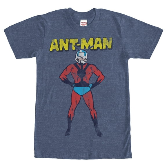 Men's Marvel Ant-Man Superhero to the Rescue Graphic Tee Navy Blue Heather Large