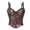 Brown, variant on Women's Overbust Costume Corset Top Bustier Push Up Vintage Lace Shapewear Party Crop Top