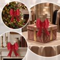thumbnail image 5 of Red Sequin Christmas Bow, Large Metallic Glitter Decoration in 4 Sizes for Wreath, Tree, Garland, Door, Gift Box and Holiday Decor, 5 of 6