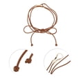 thumbnail image 4 of Cinturón de festival elegante de 1 pieza con hebilla única, cordón ajustable para mujeres, marrón claro, 4 of 5