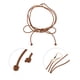thumbnail image 4 of Cinturón de festival elegante de 1 pieza con hebilla única, cordón ajustable para mujeres, marrón claro, 4 of 5