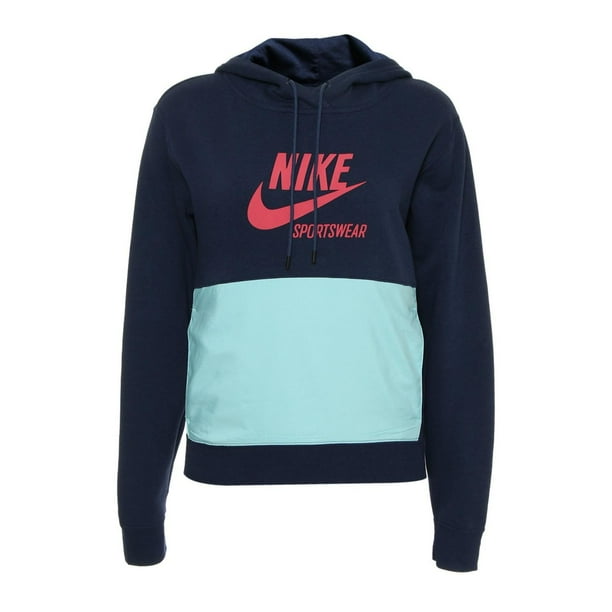 Sudadera Nike NSW FLC HTF para Mujer DD5673-410 azul L Nike DD5673-410 SUD. NSW FLC HTF