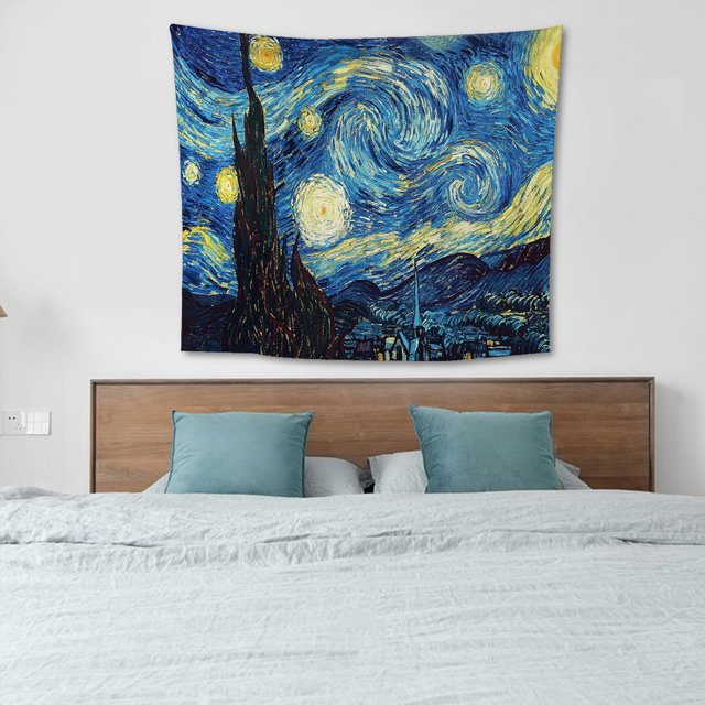 Tapiz De Cielo Estrellado, Alfombra De Pared, Manta Colgante, Colcha De Dormitorio, Arte, Decoración Del Hogar Likrtyny Arte Deco