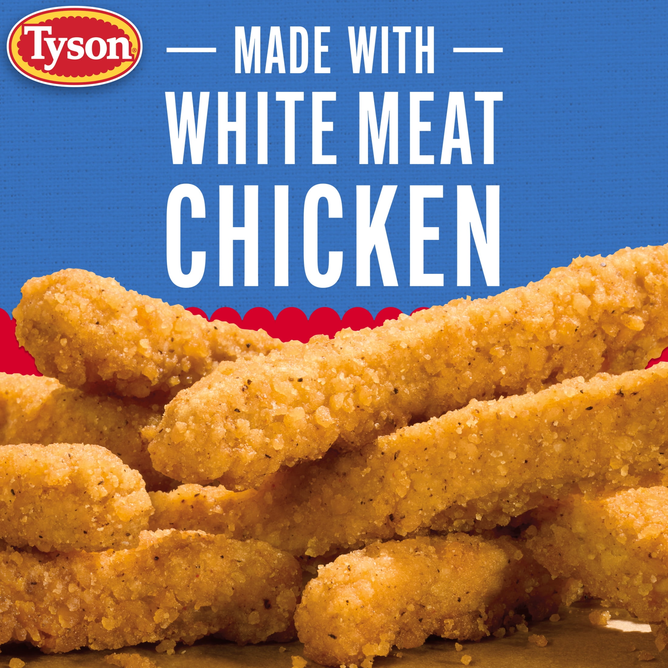 Tyson Any'tizers Frozen White Meat Crispy Chicken Fries, 26.5 oz, 11g Protein per Serving (Fully Cooked)