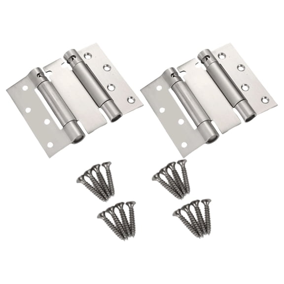 2Pcs Steel Spring Hinge Auto Close Door Hinge set for Double Opening Door Repair