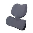thumbnail image 1 of Almohada de apoyo Lumbar, almohada para respaldo de silla, diseño ergonómico portátil, cojín trasero de espuma viscoelástica para sofá, viaje, , gris Gris oscuro, 1 of 8