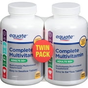 Equate complete multivitamin adults 50+ multivitamin/multimineral supplement, 200 ct, (pack of 2)