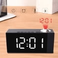 thumbnail image 4 of Projection Réveil Numérique, Réveil de Bureau, Luminosité du Bureau à la Maison 180 Rotation Réglable USB Charge LED Réveil pour Chambre à Coucher de Bureau, 4 of 8