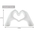thumbnail image 4 of Small Heart Hands Sculpture Decor for Living Room Bedroom Bookshelf Coffe Table and Office Display, Love Finger Statue Modern Aesthetic Home Decor, Unique Gift for Wedding Christmas Birthday, 4 of 7