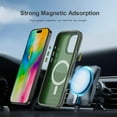 thumbnail image 3 of Magnetic Case for iPhone 15 Pro Max, Compatible with MagSafe Charging, Shockproof Anti-scratch Protective Case PC Matte Translucent Ultra Thin Phone Cover for iPhone 15 Pro Max, Armygreen, 3 of 5