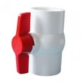 thumbnail image 4 of PVC Ball Valve Red T Handle Water Shut Off Valve Pipe Fitting Plumbing Fixtures white 32mm, 4 of 9