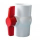 thumbnail image 5 of 3x Válvula de bola de PVC Válvula de cierre de agua Fácil instalación Accesorios de plomería Instalación de tuberías para tuberías de aguas residuales 3 piezas, 5 of 10