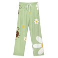 thumbnail image 3 of Bee Daisy Garden Print(1)-2 Pajama Pants Loose Pajamas Female Breathable Home Trousers Leisure Sleeping Pants Large Size, 3 of 6