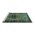 thumbnail image 2 of Ahgly Company Machine Washable Indoor Rectangle Persian Turquoise Blue Traditional Area Rugs, 8' x 10', 2 of 4