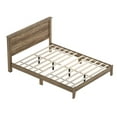 thumbnail image 6 of GALANO Tiena Knotty Oak Queen Bed Frame with Headboard – Wood Slat Support, 6 of 7